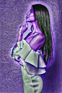 MODELO FLOR PURPRE ARRAIGO RETRATO ART