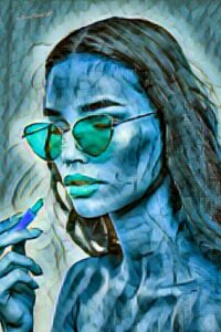 MODELO LÍA BLUE PASIÓN RETRATO ART